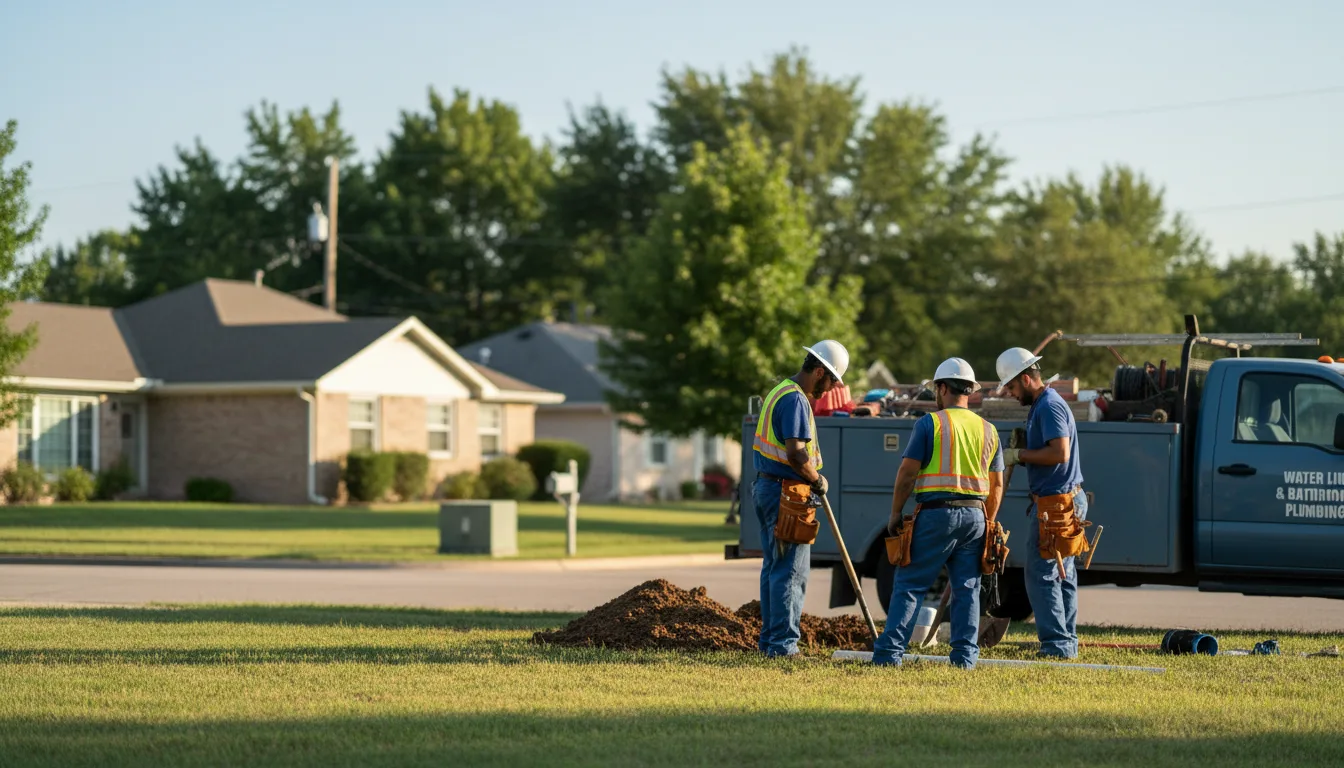 Residential water line and bathroom plumbing service in Leiters Ford, IN